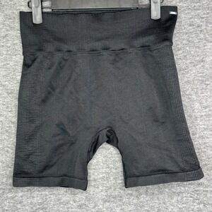 PINK Active Bike Gym Athleisure Black shorts Textured Stretch Women's Large L‎